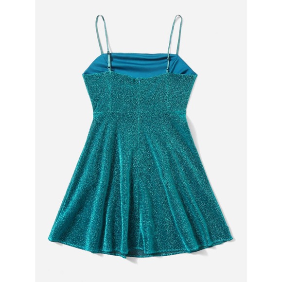 Mini Zipper Back Glitter Cami Dress black (others available by request) - Picture 8 of 11